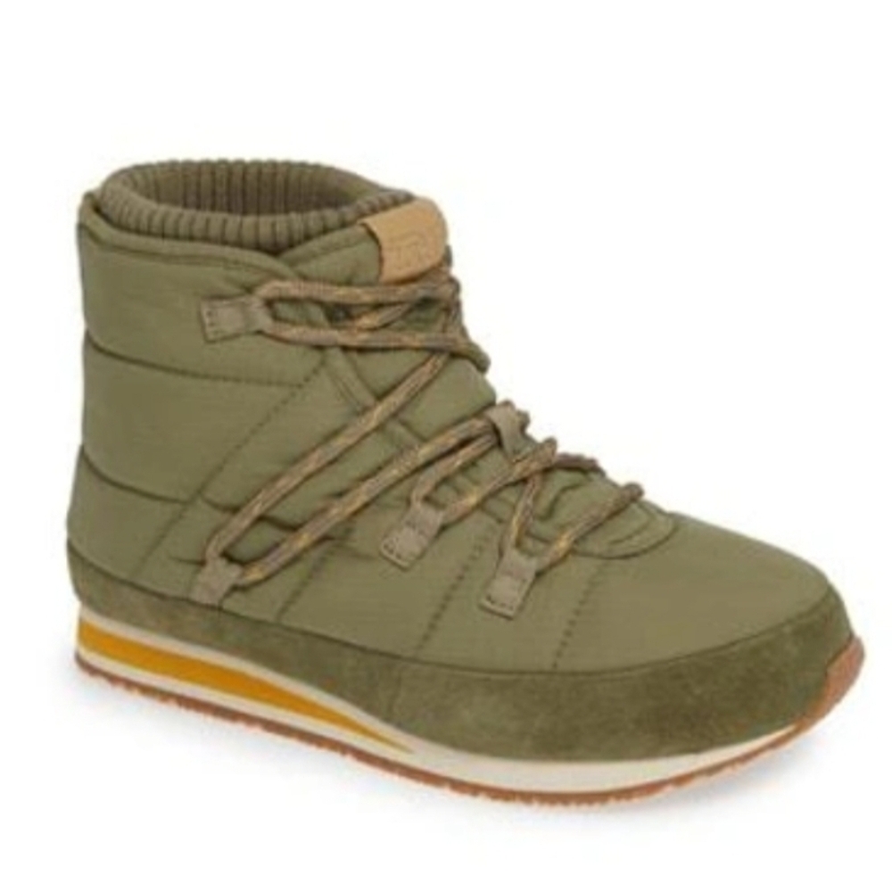 Teva Ember Ankle Puffer Lace Up Bootie Sneakers Olive Green Outdoor Size 38 US 7